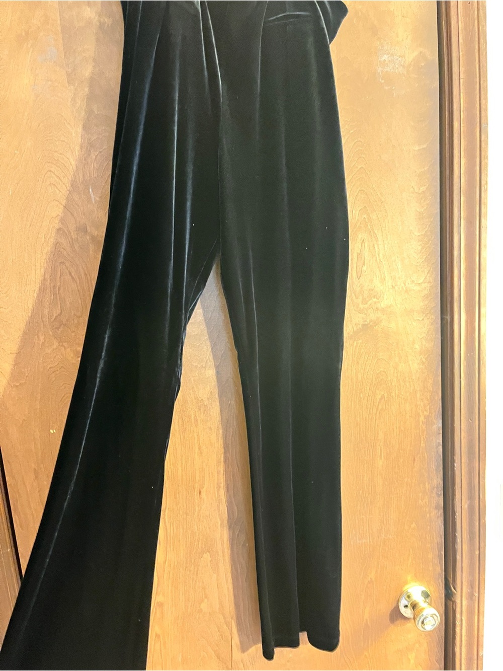 Womans Black Velvet Dress Pants